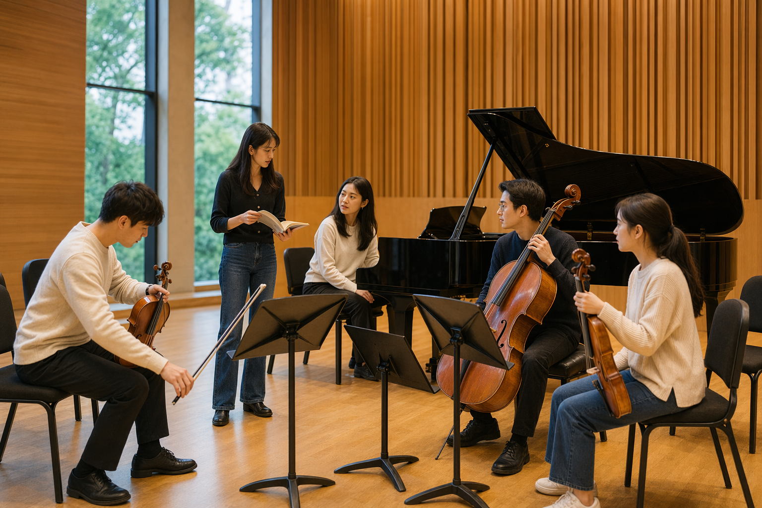 CUHK:在完整大學生活裡面建立 ensemble 與學術深度 有弦樂和鋼琴的大学 chamber coaching 場景。